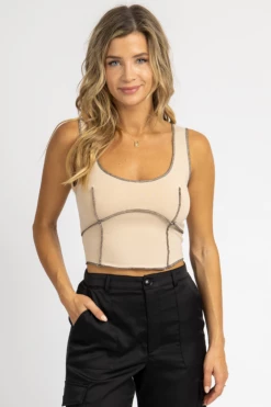 BAILEY ROSE BEST SELLERS SAND EXPOSED SEAM TANK *BACK IN STOCK*