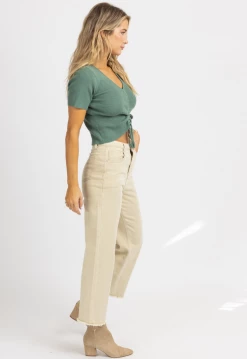 DEE ELLY NEUTRAL KHAKI HIGH WAISTED JEANS NEW ARRIVALS