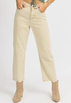 DEE ELLY NEUTRAL KHAKI HIGH WAISTED JEANS NEW ARRIVALS