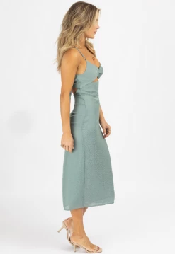 ENDLESS BLU TEAL ANIMAL PRINT TWIST FRONT MIDI DRESS 12 ENDLESS BLU TEAL ANIMAL PRINT TWIST FRONT MIDI DRESS