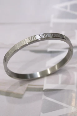 Joia NEW ARRIVALS SILVER STAINLESS STEEL ROMAN NUMERAL BRACELET