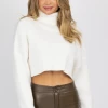 MIMOSA IVORY-SNOW RIBBED TURTLENECK SWEATER