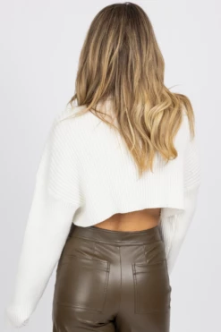 MIMOSA IVORY-SNOW RIBBED TURTLENECK SWEATER