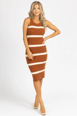 ENDLESS BLU BEST SELLERS SPICE + IVORY STRIPED KNIT MIDI DRESS *BACK IN STOCK* 9 ENDLESS BLU BEST SELLERS SPICE + IVORY STRIPED KNIT MIDI DRESS *BACK IN STOCK*