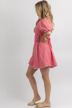 DEE ELLY NEW ARRIVALS STRAWBERRY FIELDS GINGHAM MINI DRESS 12 DEE ELLY NEW ARRIVALS STRAWBERRY FIELDS GINGHAM MINI DRESS