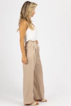ET CLET KHAKI PLEATED WOVEN PANTS 12 ET CLET KHAKI PLEATED WOVEN PANTS