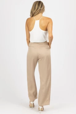 ET CLET KHAKI PLEATED WOVEN PANTS 13 ET CLET KHAKI PLEATED WOVEN PANTS