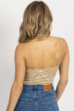 LOVELY DAY TAUPE BANDANA SCOOPNECK TANK BODYSUIT 11 LOVELY DAY TAUPE BANDANA SCOOPNECK TANK BODYSUIT