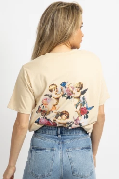 BAILEY ROSE TAN HEAVENLY GRAPHIC TSHIRT NEW ARRIVALS