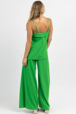 OLIVACEOUS NEW ARRIVALS TIKI GREEN TANK + TROUSER SET