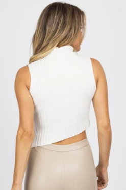 BLUE BLUSH NEW ARRIVALS IVORY ASYMMETRIC TURTLENECK SWEATER TANK 11 BLUE BLUSH NEW ARRIVALS IVORY ASYMMETRIC TURTLENECK SWEATER TANK