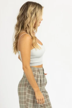 DYNAMIC FASHION GREY SPAGHETTI STRAP RIBBED CROP *RESTOCKED* CLOTHING 8 DYNAMIC FASHION GREY SPAGHETTI STRAP RIBBED CROP *RESTOCKED* CLOTHING