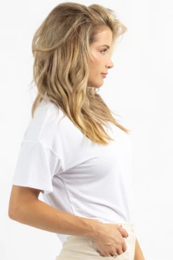 SUGARLIPS WHITE EVERYDAY JERSEY KNIT TEE