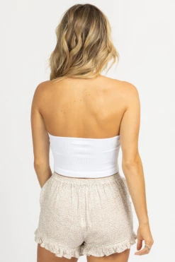 DYNAMIC FASHION BEST SELLERS WHITE SQUARENECK HALTER TOP *BACK IN STOCK*