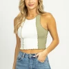 BAILEY ROSE NEW ARRIVALS WHITE LETTUCE HEM TANK *BACK IN STOCK*