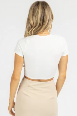 ENDLESS BLU BEST SELLERS WHITE O-RING RIBBED CROP TOP *BACK IN STOCK* 9 ENDLESS BLU BEST SELLERS WHITE O-RING RIBBED CROP TOP *BACK IN STOCK*