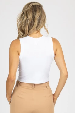 DYNAMIC FASHION WHITE SEAMLESS MUSCLE CROP TANK *BACK IN STOCK* 11 DYNAMIC FASHION WHITE SEAMLESS MUSCLE CROP TANK *BACK IN STOCK*