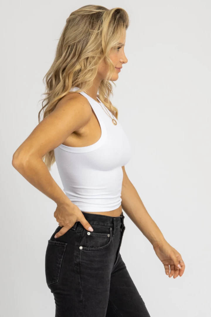 DYNAMIC FASHION NEW ARRIVALS WHITE THICK BAND RACERBACK TANK *BACK IN STOCK* 4 DYNAMIC FASHION NEW ARRIVALS WHITE THICK BAND RACERBACK TANK *BACK IN STOCK*