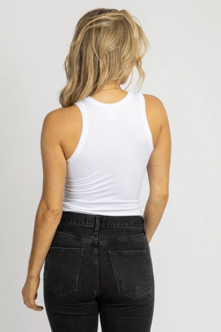 DYNAMIC FASHION NEW ARRIVALS WHITE THICK BAND RACERBACK TANK *BACK IN STOCK* 5 DYNAMIC FASHION NEW ARRIVALS WHITE THICK BAND RACERBACK TANK *BACK IN STOCK*