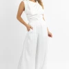 DO + BE WHITE WIDE LEG LONG PANT *BACK IN STOCK* NEW ARRIVALS