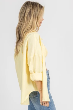 LE LIS NEW ARRIVALS LIGHT YELLOW BRALETTE + BUTTON DOWN