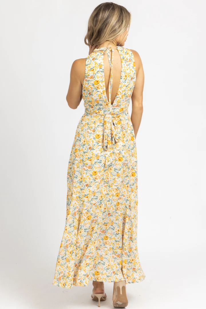 FORE COLLECTION YELLOW MULTIFLORAL WRAP MAXI DRESS NEW ARRIVALS 6 FORE COLLECTION YELLOW MULTIFLORAL WRAP MAXI DRESS NEW ARRIVALS