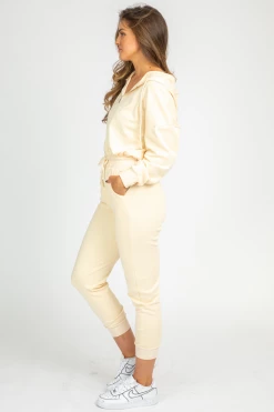 SHOP MICHELLA ZIPPERED LONGSLEEVE HOODIE JUMPSUIT
