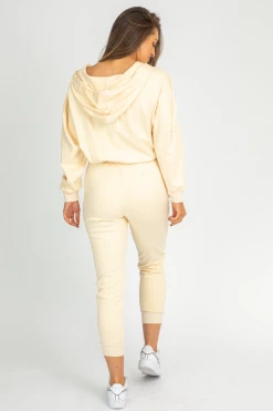 SHOP MICHELLA ZIPPERED LONGSLEEVE HOODIE JUMPSUIT